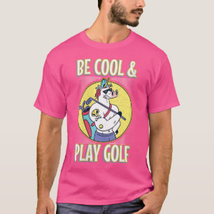 Wo Unicorn Cool Play Golf Golf Golf Club Shades T-Shirt