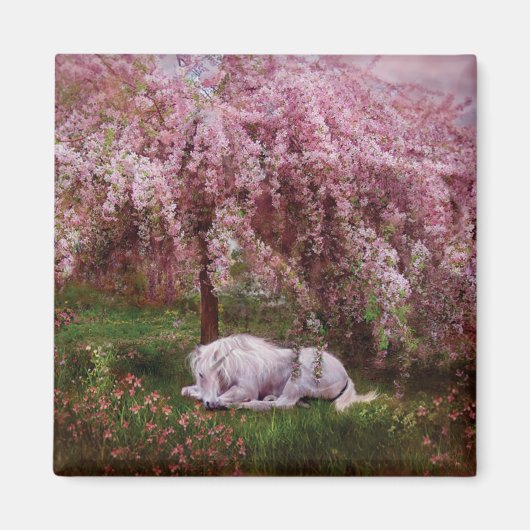Wo Unicorns Dream Art Magnet (Vorne)