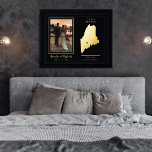Wo unsere Reise anfing Maine Wedding Foto Foliendrucke<br><div class="desc">"Where Our Journey Began" Hochzeitskizze und Foto Keepsesdesign mit beweglichem Herzen bis zum Ort Ihrer Hochzeit oder anderen unvergesslichen Anlass. Um die Position des Herzens zu verschieben, klicken Sie einfach auf "Personalisieren" und dann auf "Anpassen" und ziehen Sie das Herz an den Ort Ihrer Wahl. Weitere Staaten in unserem Shop...</div>