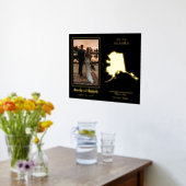 Wo unsere Reise beginnt Alaska Hochzeit Foto Foliendrucke (Ablage(Küche))