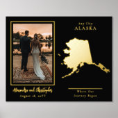 Wo unsere Reise beginnt Alaska Hochzeit Foto Foliendrucke (Vorderseite)