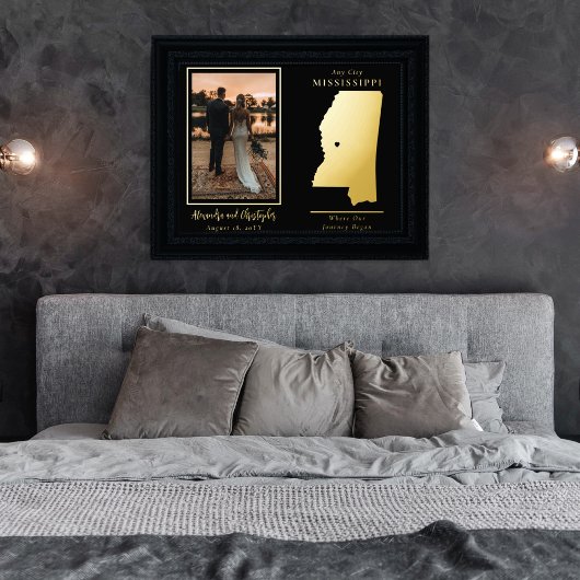 Wo unsere Reise beginnt Mississippi Hochzeitsfeier Foliendrucke