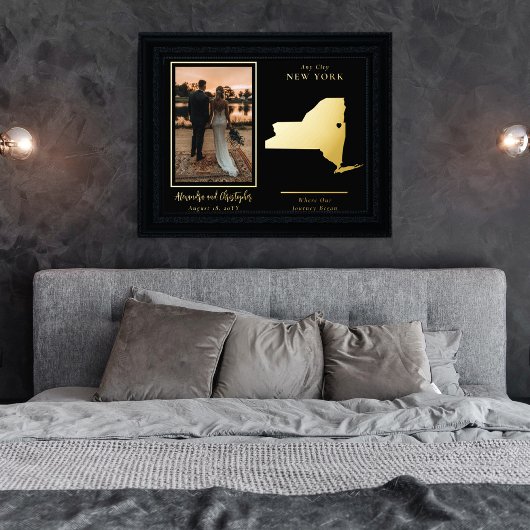 Wo unsere Reise in New York begann, war das Foto Foliendrucke