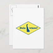 Wo? Vintag Delaware Postkarte (Vorne/Hinten)