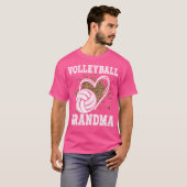 Wo Volleyball Grandma Leopard Funny Volleyball Gra T-Shirt (Vorne ganz)