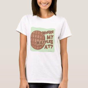 Wo Waffeln auf dem Motto "Funny Food Cartoon" T-Shirt