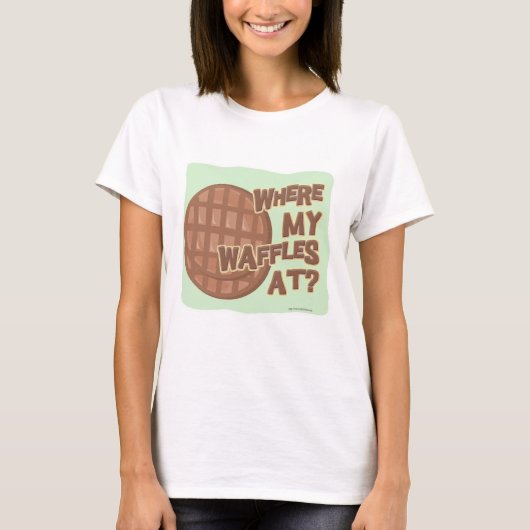 Wo Waffeln auf dem Motto "Funny Food Cartoon" T-Shirt (Vorderseite)