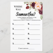 Wo war ihr Brautparty Englisch Spanisch? (Vorderseite)