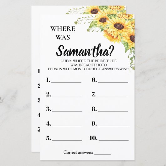 Wo war ihr Brautparty Englisch Spanisch? (Vorne/Hinten)