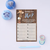 Wo war ihre Cowboy-Babyduschkarte? Flyer (Einzeln)