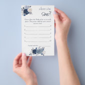 Wo war sie? Blue Blume Showspielkarte Flyer (Handgriff)