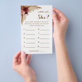 Wo war sie? Pampas Grass Duschkarte Flyer (Handgriff)