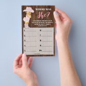 Wo war sie Pink Cowgirl Baby Showcard? Flyer (Handgriff)