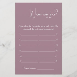 Wo war sie? Showgame Card Flyer