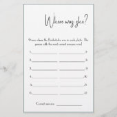 Wo war sie? Showgame Card Flyer (Vorne)