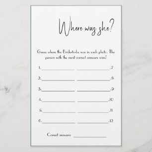 Wo war sie? Showgame Card Flyer