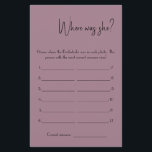 Wo war sie? Showgame Card Flyer<br><div class="desc">Machen Sie es sich selbst,  indem Sie Ihren Text hinzufügen. Um auf erweiterte Editierwerkzeuge zuzugreifen,  gehen Sie bitte zu "Personalisieren",  scrollen Sie nach unten und drücken Sie den Link "Weitere Anpassungen vornehmen". Klicken Sie für weitere passende Designs auf den Link "Andere Produkte aus dieser Sammlung".</div>