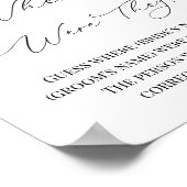 Wo waren Bride & Groom Bridal Paare Dusche Poster (Ecke)