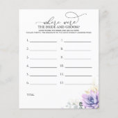 Wo waren die BRIDE und GROOM Foto Game (Vorderseite)