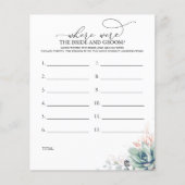 Wo waren die BRIDE und GROOM Foto Game (Vorderseite)