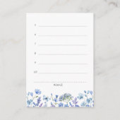 Wo waren sie blauer Wildblume florale Antwortkarte Begleitkarte (Rückseite)