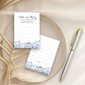 Wo waren sie blauer Wildblume florale Antwortkarte Begleitkarte