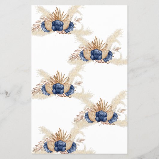 Wo waren sie BlueFlower Brautparty Game Card? Flyer (Hinten)