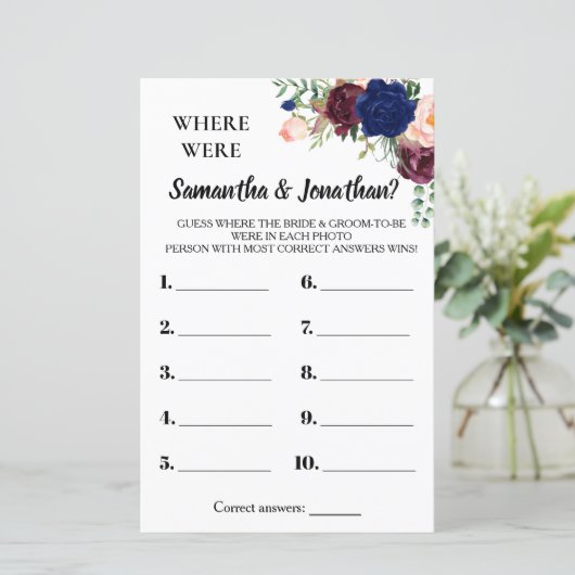 Wo waren sie Brautparty Englisch Spanisch Spiel (Stehend Vorderseite)