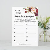 Wo waren sie Brautparty Englisch Spanisch Spiel (Stehend Vorderseite)