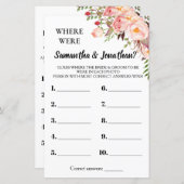 Wo waren sie Brautparty Englisch Spanisch Spiel (Vorne/Hinten)