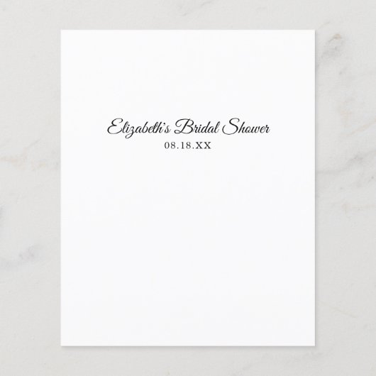 Wo waren sie? | Brautparty Game (Rückseite)