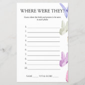 Wo waren sie Brautparty Game Butterfly? Flyer (Vorne)