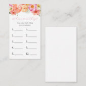 Wo waren sie? Brautparty Game Card Begleitkarte (Vorne/Hinten)