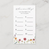 Wo waren sie? Brautparty Game Card Begleitkarte (Vorderseite)