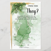 Wo waren sie Brautparty Game Card? Flyer (Vorne)