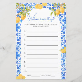 Wo waren sie Brautparty Game Main Squeeeeze