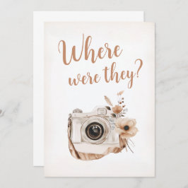 Wo waren sie Brautparty Sign Card Einladung