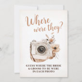 Wo waren sie Brautparty Sign Card Einladung (Vorderseite)