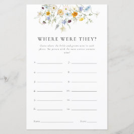 Wo waren sie Brautparty-Spiel