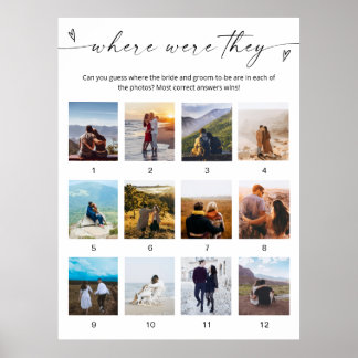 Wo waren sie Bridal Game Poster Minimalistisch Fot