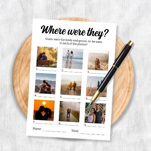 Wo waren sie Foto, das Spiel zu erraten? Karte