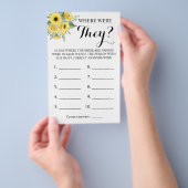 Wo waren sie? Green Sunflower Game Card Flyer (Handgriff)