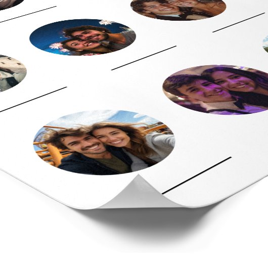 Wo waren sie Hochzeit Verlobung Spiel 12 Fotos Poster (Ecke)