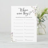 Wo waren sie Minimalistisch Brautparty Game Einladung (Stehend Vorderseite)