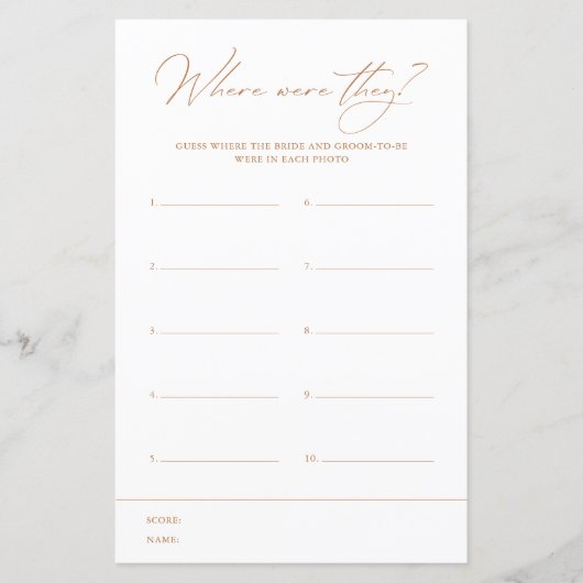 Wo waren sie? Minimalistisches Brautparty (Vorderseite)