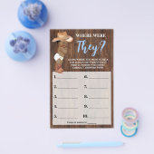 Wo waren sie OM Cowboy Baby Duschkarte? Flyer (Einzeln)