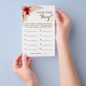 Wo waren sie? Pampas Grass Game Card Flyer (Handgriff)