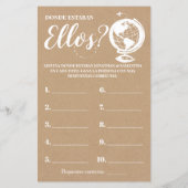 Wo waren sie rustikal duschen zweisprachiges Spiel (Rückseite)