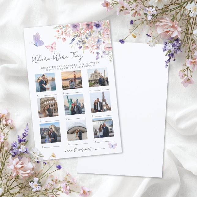 Wo waren sie Schmetterling Wildblumen Brautdusche (Where Were They Butterfly Wildflower Bridal Shower)