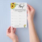 Wo waren sie Sonnenblumen Brautparty Game Card? Flyer (Handgriff)